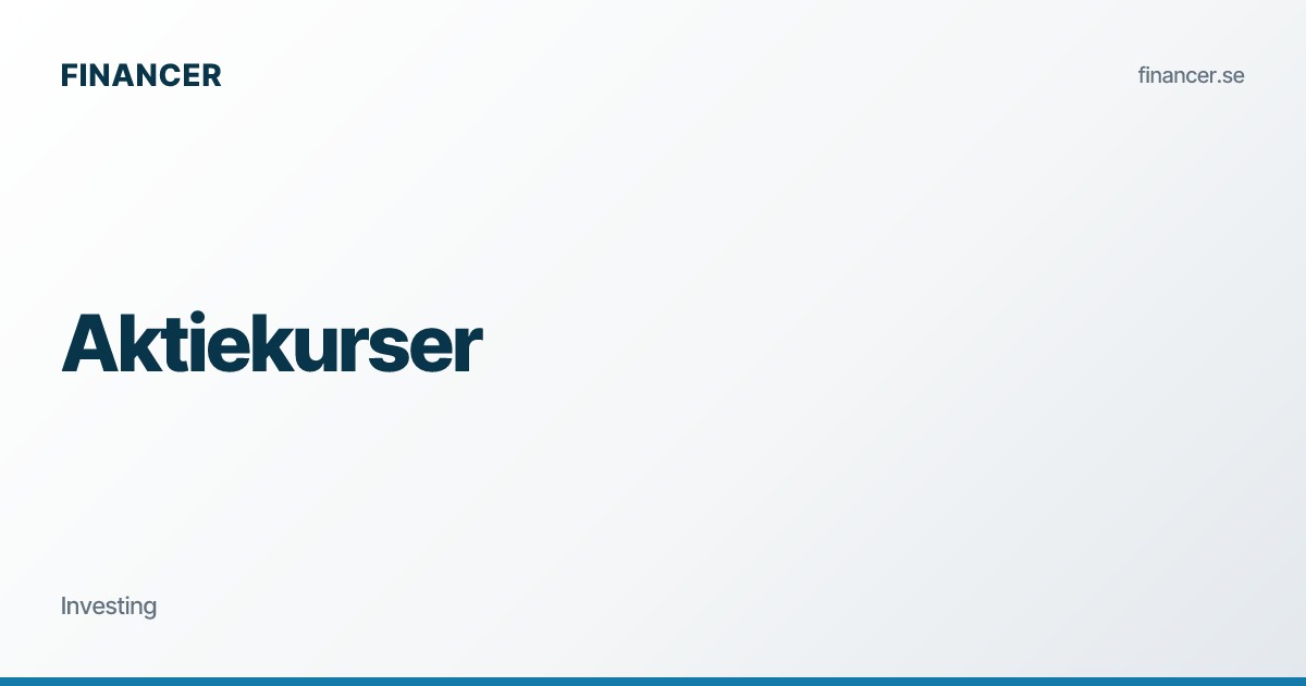 Aktiekurser idag oktober 2026: globala aktiekurser